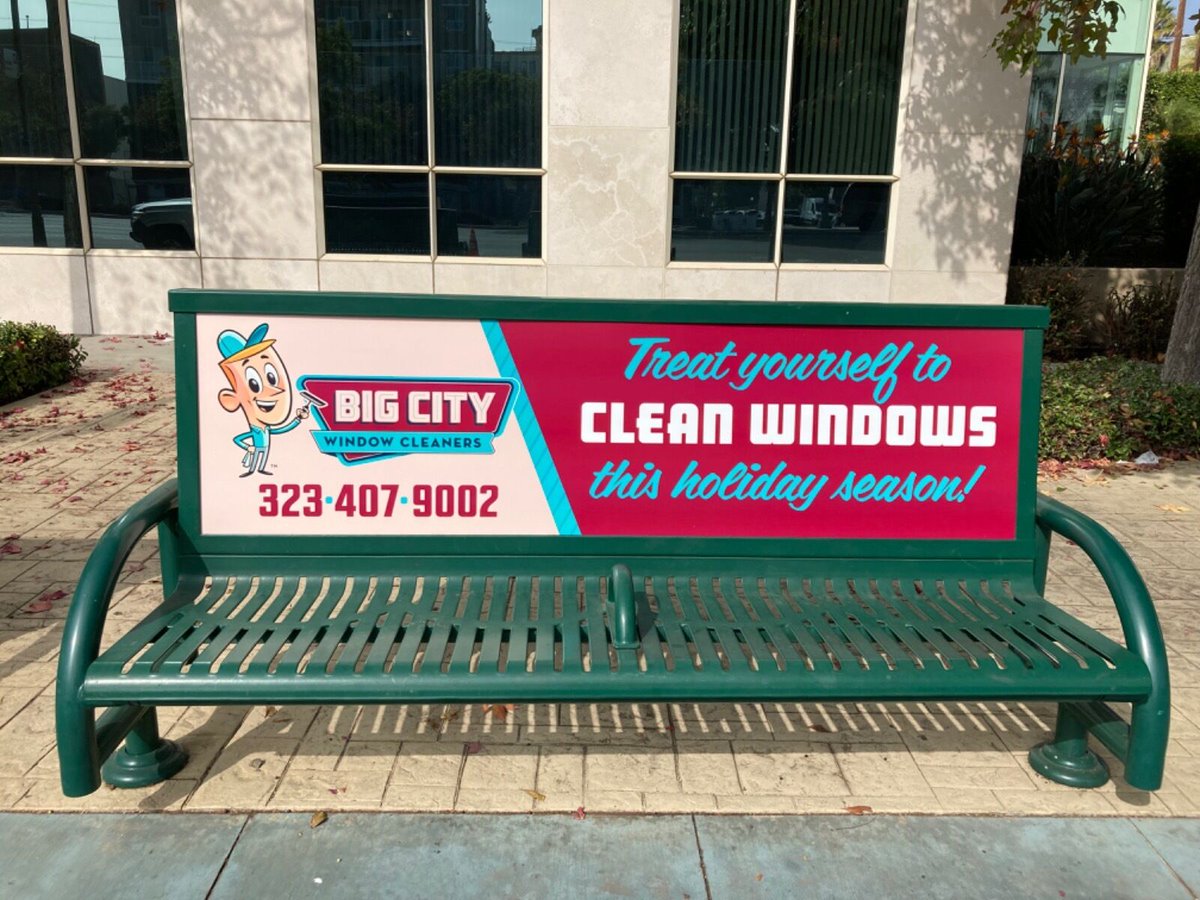 busbenchads's tweet photo. Big City Window Cleaner Bus Bench Ads in Los Angeles Area.   This is a great creative!  Kudos to them!
Big City was started by people with a passion for clean windows.
Show them some love!
@bigcity https://t.co/Mpq3TXJIrP