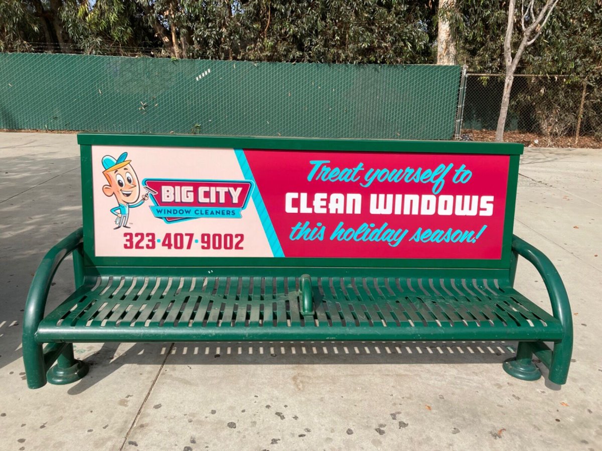 busbenchads's tweet photo. Big City Window Cleaner Bus Bench Ads in Los Angeles Area.   This is a great creative!  Kudos to them!
Big City was started by people with a passion for clean windows.
Show them some love!
@bigcity https://t.co/Mpq3TXJIrP