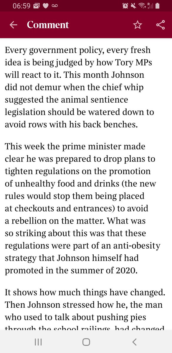 Childrensfood's tweet photo. Very worrying suggestion in @thetimes today. #JunkFood marketing restrictions had overwhelming backing in Parliament at last stage of #HealthBill & huge public support. Childhood obesity prevalence has risen dramatically & we need every action to count @Number10press @sajidjavid https://t.co/KbK0M7zSIg