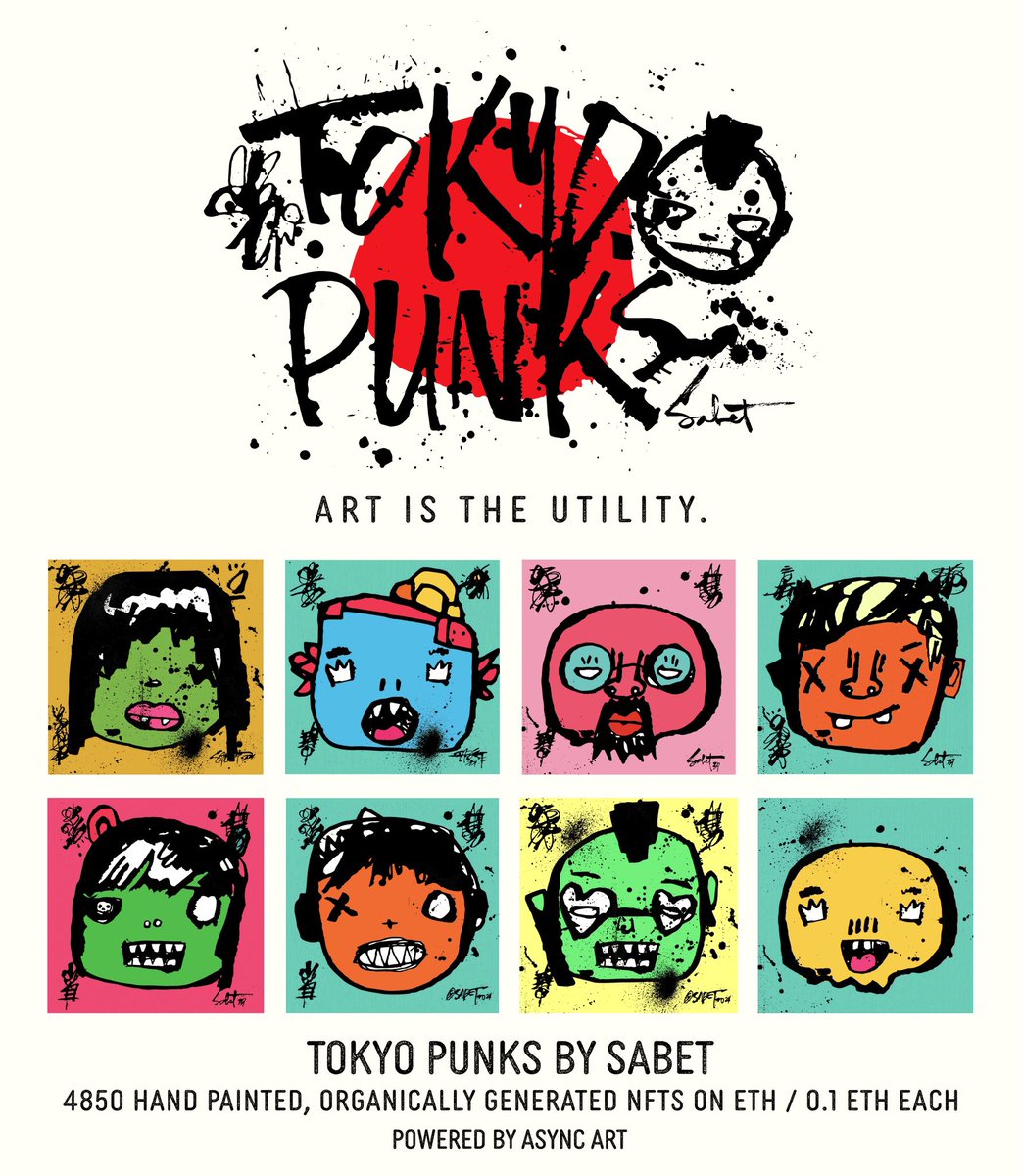 sabet's tweet photo. 🧚🏻A few spots just opened up! Grab them now!!
🔥TOKYO PUNKS BY SABET /4850 Hand Painted NFTs / 0.1 Eth / Powered by @asyncart
✌️PRE-SALE BEGINS: FEB 2nd
��PUBLIC SALE: FEB 4th
🔥Over 3500 registered
🔥FOLLOW @SABET / RETWEET + JOIN Pre-Sale CLEAR LIST ON: https://t.co/WJ04EYqIql https://t.co/zdG7A0g3TI