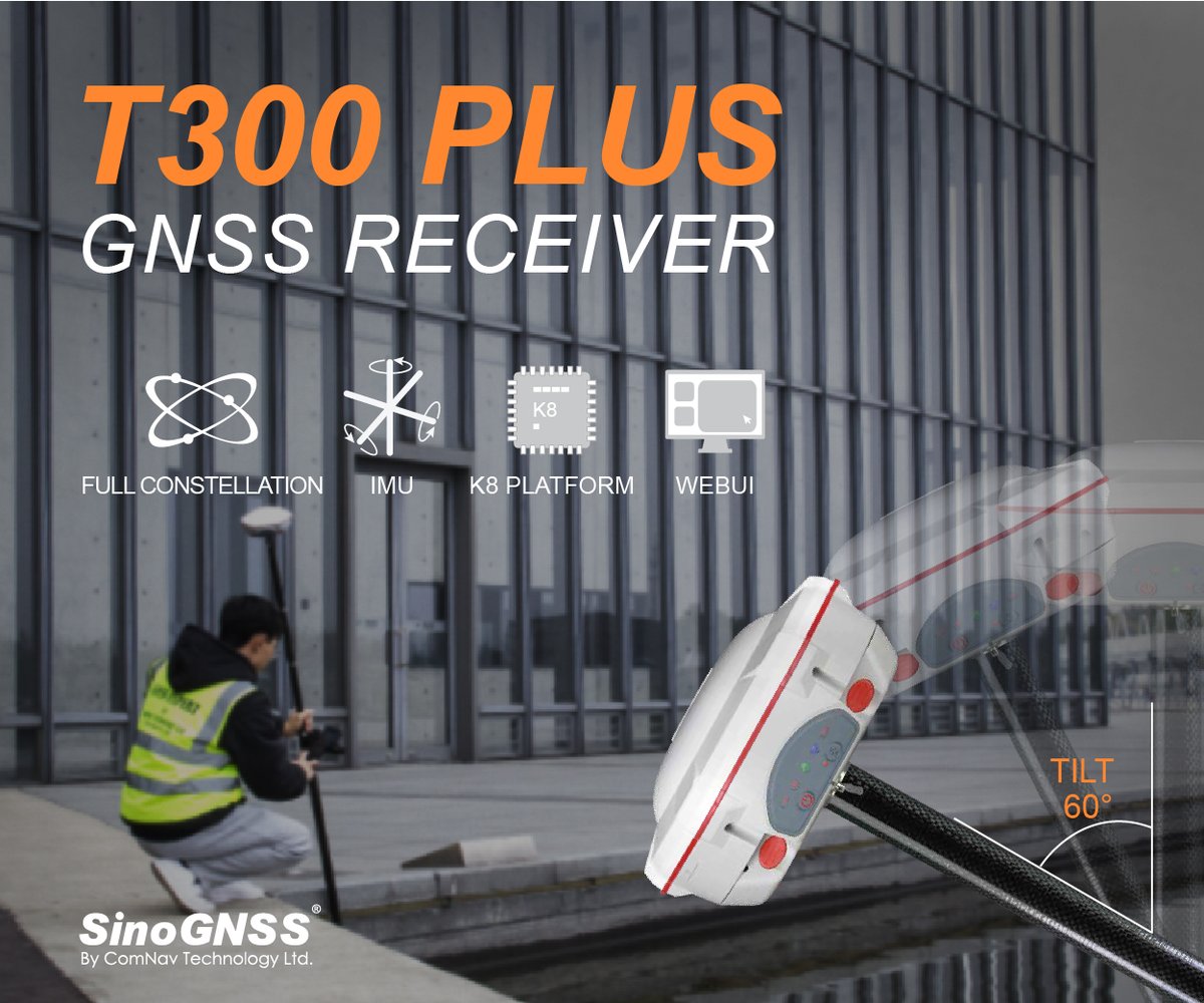 ComNav_Tech's tweet photo. A monumental upgrade on #comnav T300 and T300 Plus GNSS receiver
Inheriting the merit of good outlook &amp; first-class quality, the upgraded have more channels, higher reliability, lower power consumption. T300 Plus supports tilt compensation up to 60°.
More: https://t.co/IbskxCouJh https://t.co/MqFif6W3kV