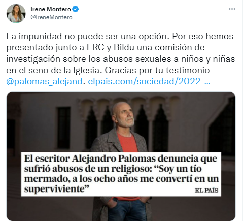 ¿Y para cuándo una comisión de investigación sobre las niñas tuteladas de Baleares y Valencia? Una de esas niñas fue victima directa del ex marido de Mónica Oltra. ¿Por qué la Ministra de Igualdad no habla de estas niñas? 👇