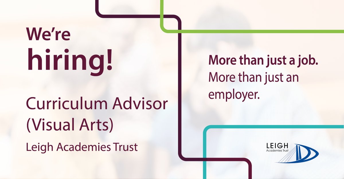 lat_careers's tweet image. We have a fantastic opportunity for a Curriculum Advisor to join our Trust. For more information and to apply : bit.ly/3sgO68j

#CurriculumAdvisor #VisualArts #Rochester #LATLife #LATCareers