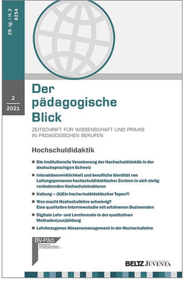 Der pädagogische Blick ist da! #Hochschuldidaktik und auch die Frage: Was macht #Hochschullehre schwierig? ➡️ beltz.de/fachmedien/erz… @beltz_juventa #twittercampus #digitalelehre - ⏰und ja, es ist erst Heft 2/2021, Zeit ist relativ, #Coronasemester #ichbinhanna