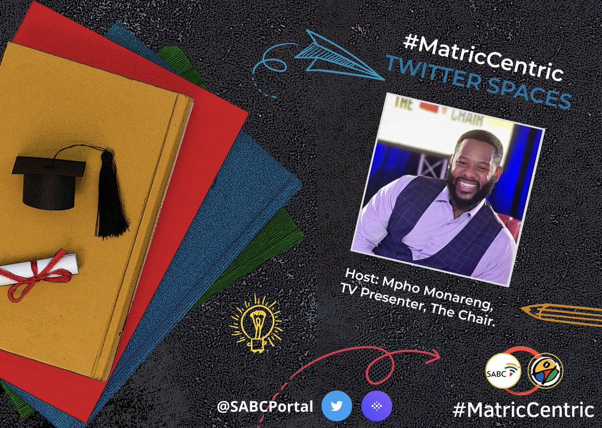 SABC e hlophisitse dipuisano tsa marang-rang tse reretsweng ho thusa barutwana ba materiki  ka tsa bophelo kamora Grade 12. Boha #MatricCentric ka Mantaha wa la-31 Pherekgong  2022 ka hora ya bosupa mantsiboya ho @SABCPortal Twitter Spaces.