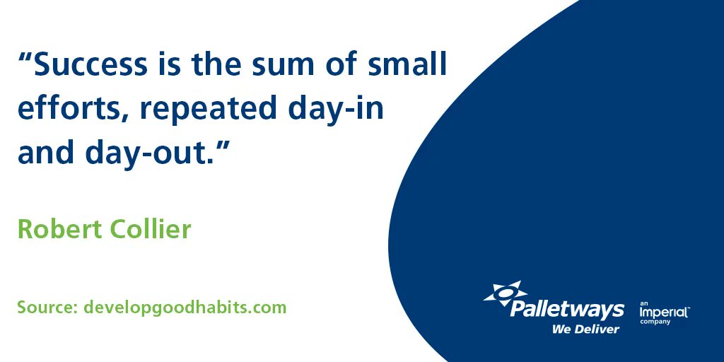 Success is the sum of small efforts, repeated day-in and day-out. #FridayFeeling #FridayMotivation #WeDeliver #logistics