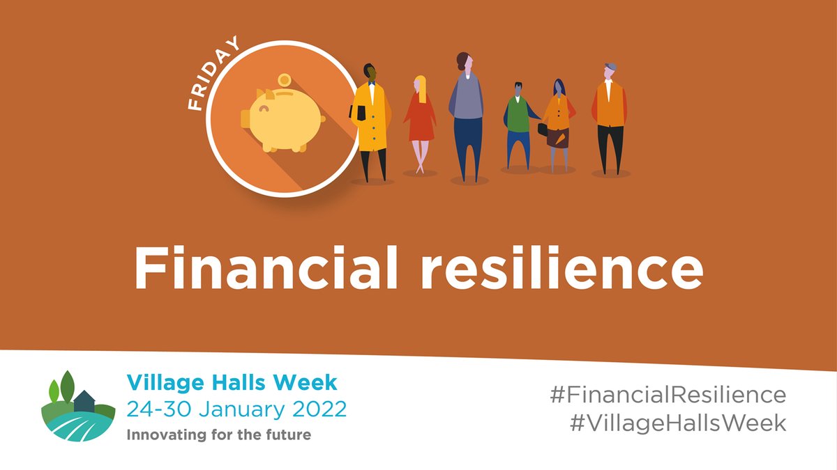 It's Friday and our final #VillageHallsWeek theme is #FinancialResilience

1/2. Village halls are small charities, run almost entirely by volunteers 

They rely on income from hiring &amp; fundraising. Where capital projects are involved, they often require grant funding 

[cont..]