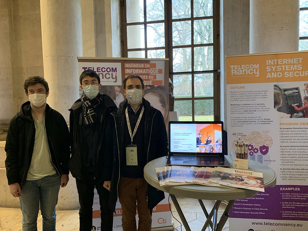 TELECOM Nancy (@telecomnancy) on Twitter photo Clôture de l'exercice <a href="/Cyberhumanumest/">Cyberhumanumest</a> avec le Forum des métiers cyber ce matin au Palais du Gouvernement à Nancy pour nos élèves et leurs encadrants.
<a href="/LorraineINP/">Lorraine INP</a> <a href="/ComcyberFR/">Commandement de la cyberdéfense</a> @RCCyberofficiel <a href="/Univ_Lorraine/">Lorraine</a>
#cybersecurity #CHE2022 Clôture de l'exercice <a href="/Cyberhumanumest/">Cyberhumanumest</a> avec le Forum des métiers cyber ce matin au Palais du Gouvernement à Nancy pour nos élèves et leurs encadrants.
<a href="/LorraineINP/">Lorraine INP</a> <a href="/ComcyberFR/">Commandement de la cyberdéfense</a> @RCCyberofficiel <a href="/Univ_Lorraine/">Lorraine</a>
#cybersecurity #CHE2022