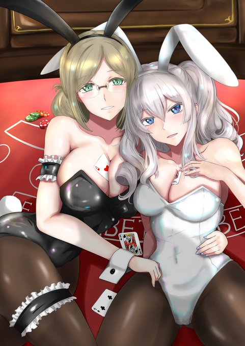 #女の子二人のイラストを貼る見た人もやる 