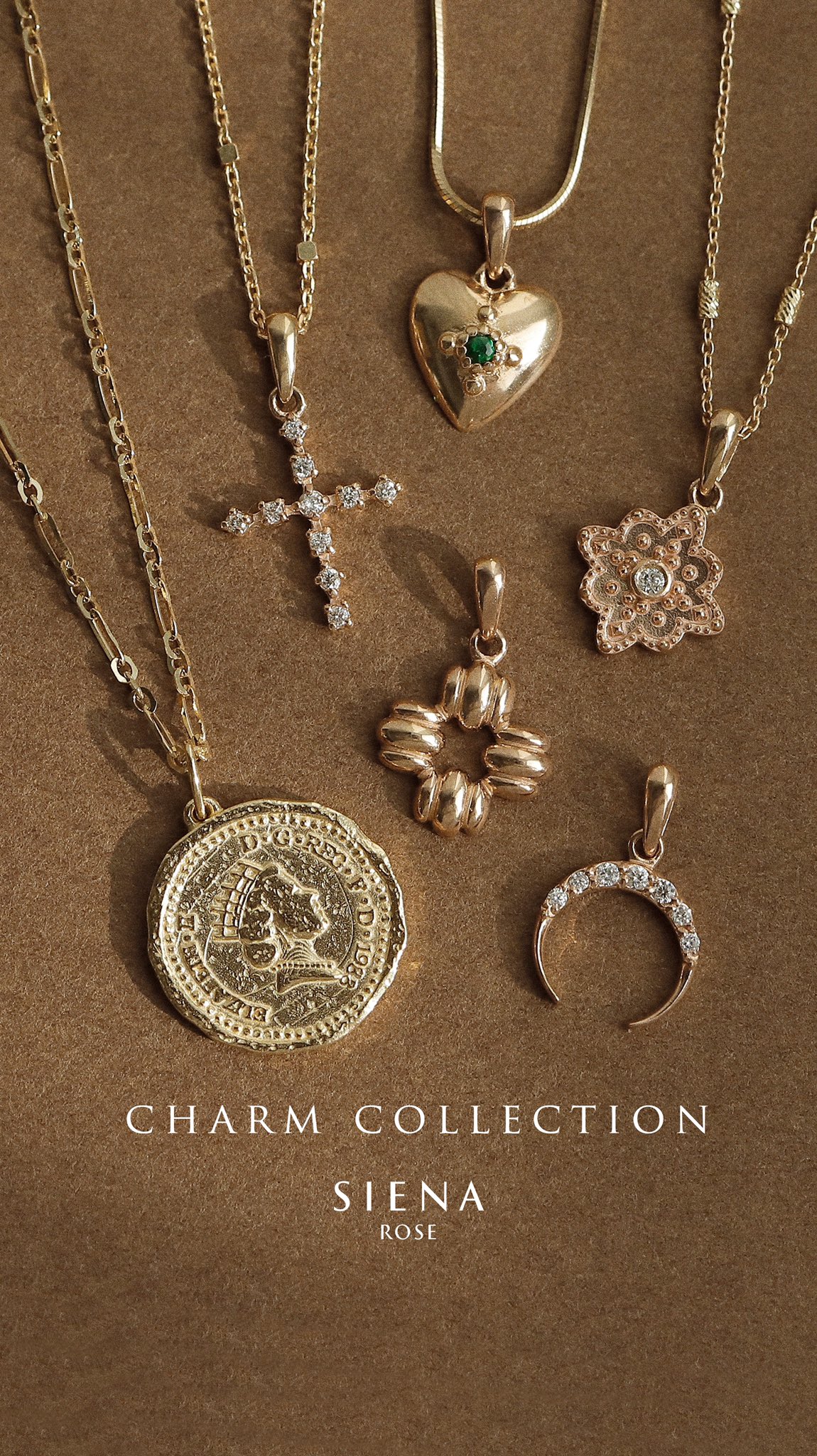 SIENA ROSE シエナロゼ コンパクトチェーンネックレス 10K　37cm SIENA ROSE シエナロゼ コンパクトチェーンネックレス 10K 37cm