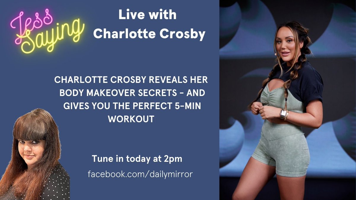 DailyMirror's tweet photo. Join @Charlottegshore for a no holds barred chat on the Mirror's Jess Saying Live https://t.co/UKAjZLX7g2 https://t.co/WSoFAumUiI