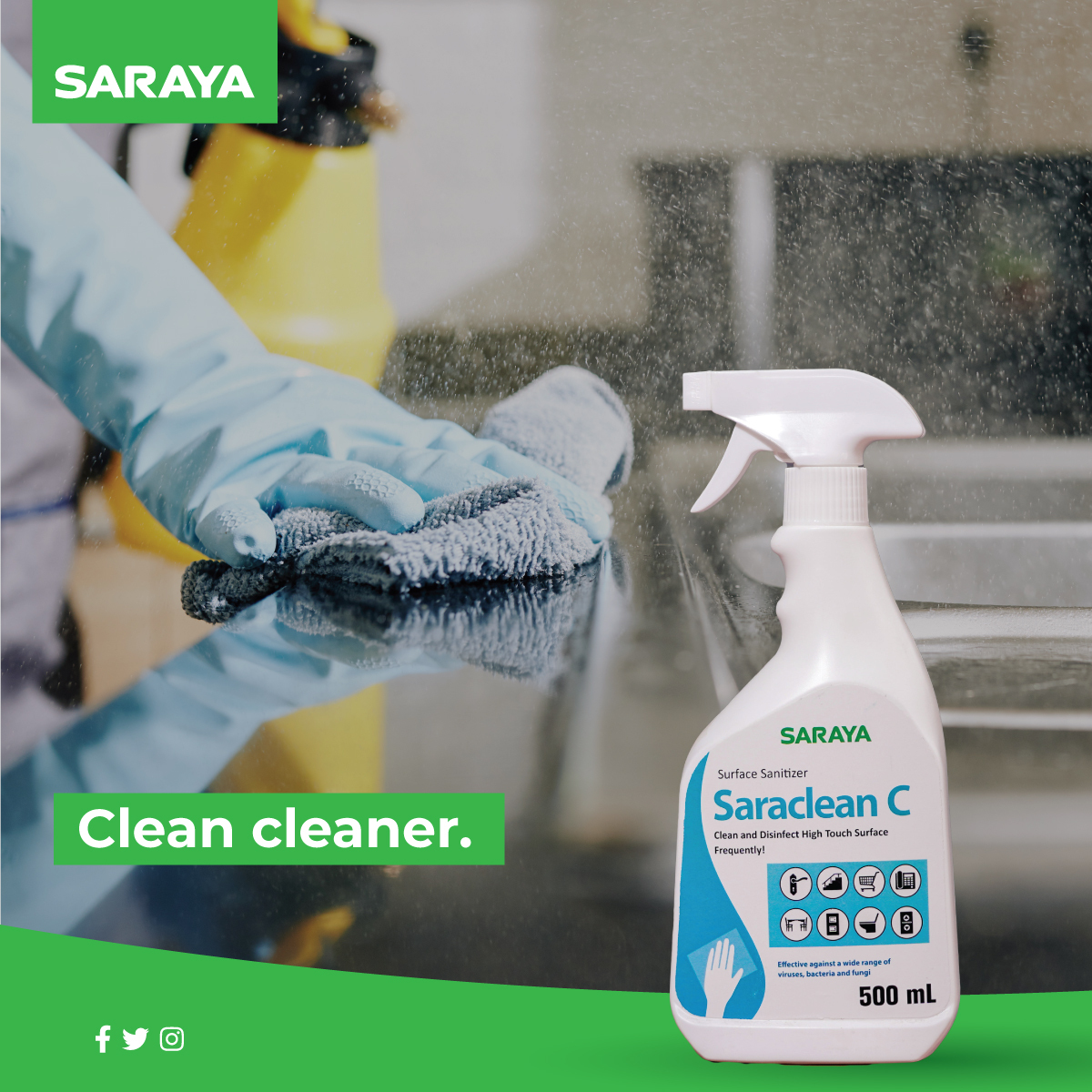 saraya_uganda's tweet photo. Looking for a way of cleaning quicker, better and smarter? Well, we've got just the right solution for you, #saraclean.

#Saraya #Saraclean https://t.co/flE78edK7o
