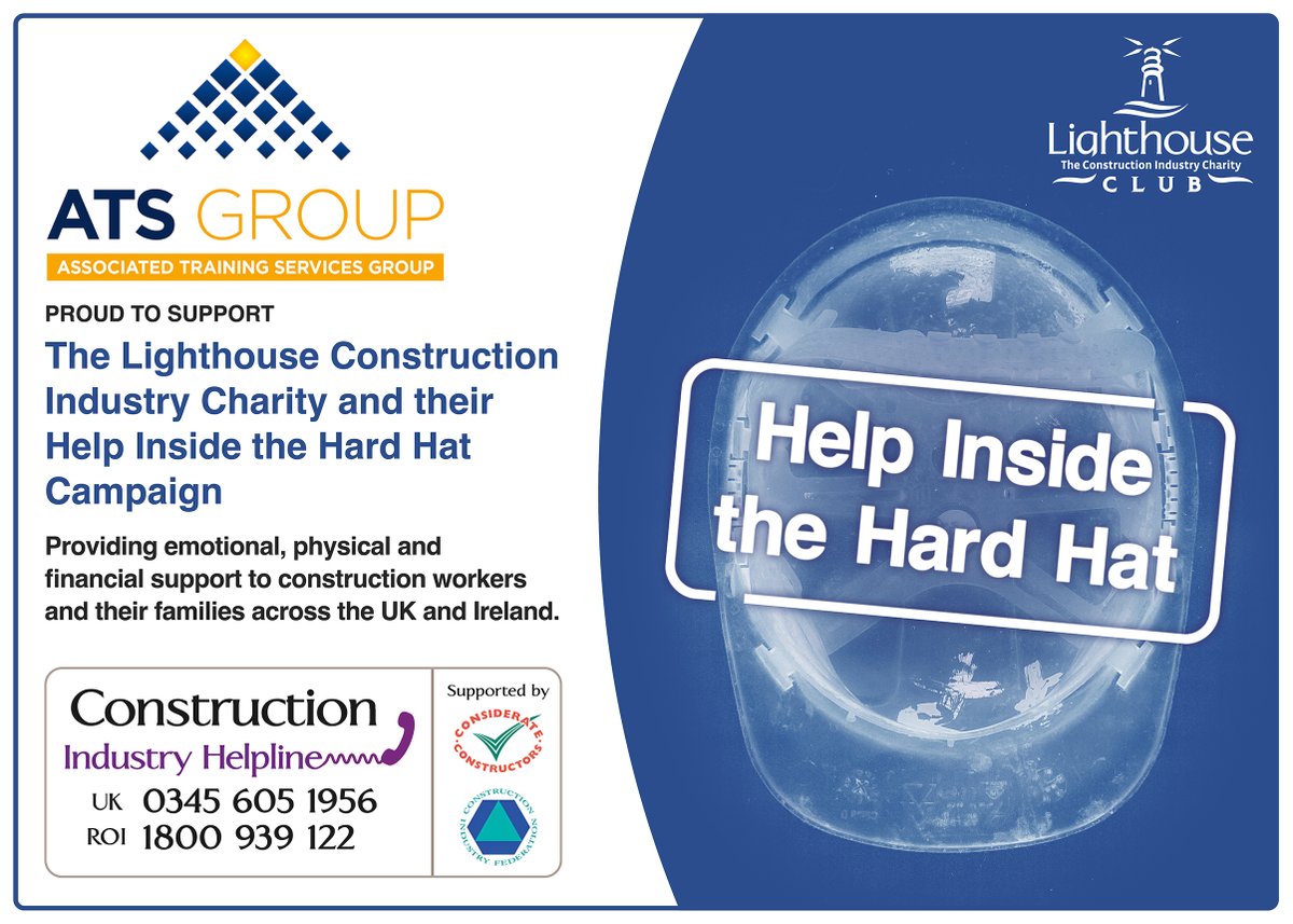 WeAreLHCharity's tweet photo. We're incredibly thankful to #ATSGroup for becoming company supporters and for helping us Help Inside the Hard Hat.

#mentalhealth #construction #HITHH https://t.co/JxEQMChYA1