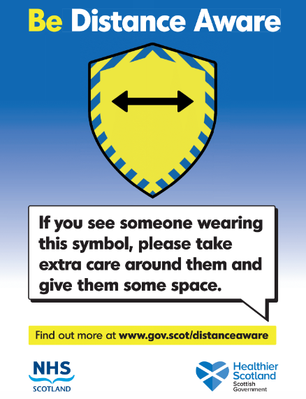 We are supporting the Distance Awareness scheme, encouraging people to take care and respect the space of others when they see the symbol below ⬇️

You can pick up a free Distance Aware badge or lanyard from any <a href="/LiveArgyllLib/">LiveArgyll Libraries</a>

#BeDistanceAware #physicaldistancing #abplace2b