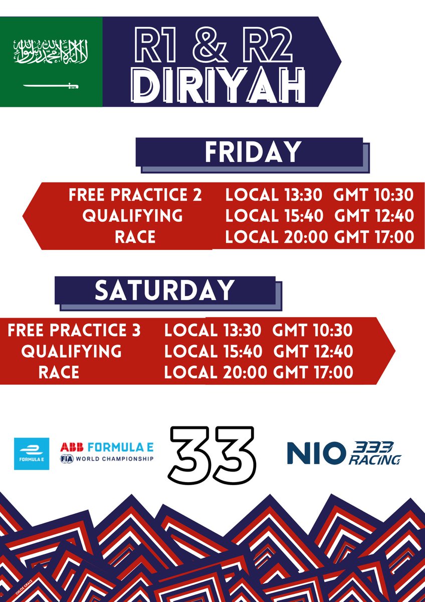 Timetable for this weekend, don’t miss out!🇸🇦🇬🇧