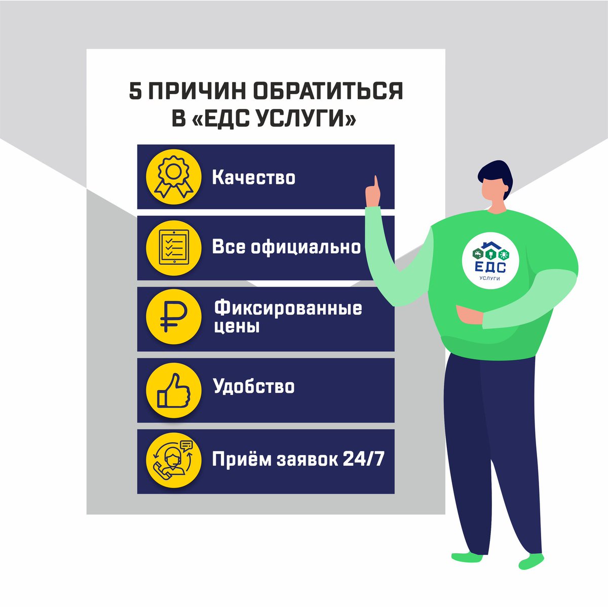 service_eds's tweet photo. ❗️5 причин обратиться в «ЕДС Услуги»
✔️ Качество
Опыт работы наших мастеров от 10 лет. Мы имеем все необходимые лицензии на проведение работ и допуски по своей специализации.
✔️ Все официально
Гарантия по договору 1 год. Оплата и чек на дому.
✔️… https://t.co/7Fd9kIJU6W https://t.co/EcM1HnES07