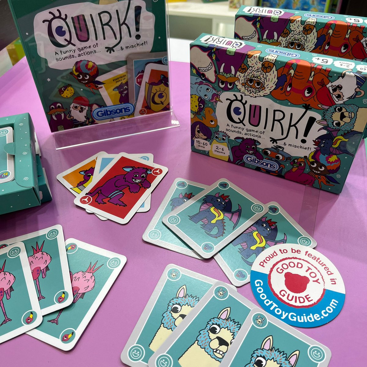 We're proud that our game Quirk! is featured in the <a href="/GoodToyGuide/">Good Toy Guide</a> 😄Available to order on our website. gibsonsgames.co.uk/collections/al… 

Have you played 'Quirk'? 👇