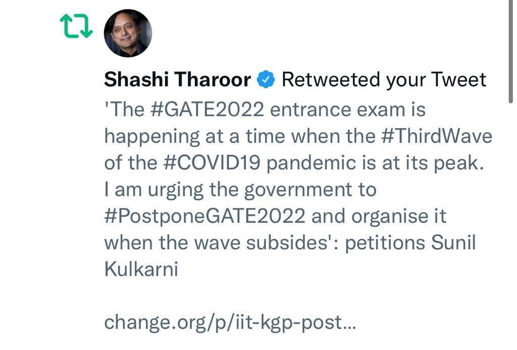 Prashant_1438's tweet photo. Thank you @ShashiTharoor !
#postponegate2022 
@IITKgp https://t.co/fb5HMlZBGy