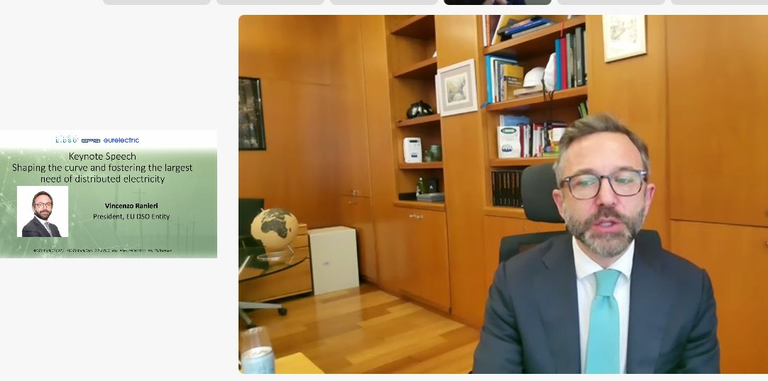 duartej's tweet photo. Vincenzo Ranieri CEO @edistribuzione and Chairman of EU DSO Entity delivers opening speech at Session3 #GlobalDSO22 which will be focusing on Mediterranean and Euro-African challenges. #PowerGrids are crucial for African #sustainabledevelopment  . #Grids4Africa https://t.co/CFgOXCaJOV