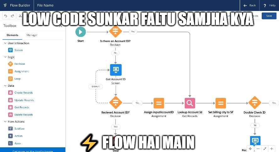 rajivbhatt's tweet image. #salesforce #lightning #flow  🔥 - couldn&apos;t resist myself from posting this