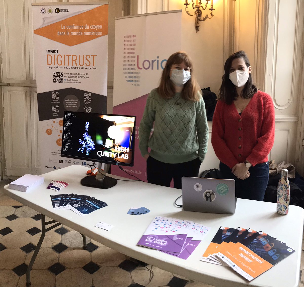 Loria (@labo_loria) on Twitter photo 🛡️ Les équipes <a href="/LUE_Digitrust/">DigiTrust</a> et #Loria en direct de <a href="/Cyberhumanumest/">Cyberhumanumest</a> pour échanger avec les étudiants au forum des métiers cyber.
#cybersécurité <a href="/LorraineINP/">Lorraine INP</a> <a href="/ComcyberFR/">Commandement de la cyberdéfense</a> <a href="/Univ_Lorraine/">Lorraine</a> <a href="/LHS_GrandEst/">Laboratoire de Haute Sécurité</a> @INS2I_CNRS <a href="/Inria_Nancy/">Centre Inria de l'Université de Lorraine</a> <a href="/CNRS_Centre_Est/">CNRS Centre-Est</a> 🛡️ Les équipes <a href="/LUE_Digitrust/">DigiTrust</a> et #Loria en direct de <a href="/Cyberhumanumest/">Cyberhumanumest</a> pour échanger avec les étudiants au forum des métiers cyber.
#cybersécurité <a href="/LorraineINP/">Lorraine INP</a> <a href="/ComcyberFR/">Commandement de la cyberdéfense</a> <a href="/Univ_Lorraine/">Lorraine</a> <a href="/LHS_GrandEst/">Laboratoire de Haute Sécurité</a> @INS2I_CNRS <a href="/Inria_Nancy/">Centre Inria de l'Université de Lorraine</a> <a href="/CNRS_Centre_Est/">CNRS Centre-Est</a>