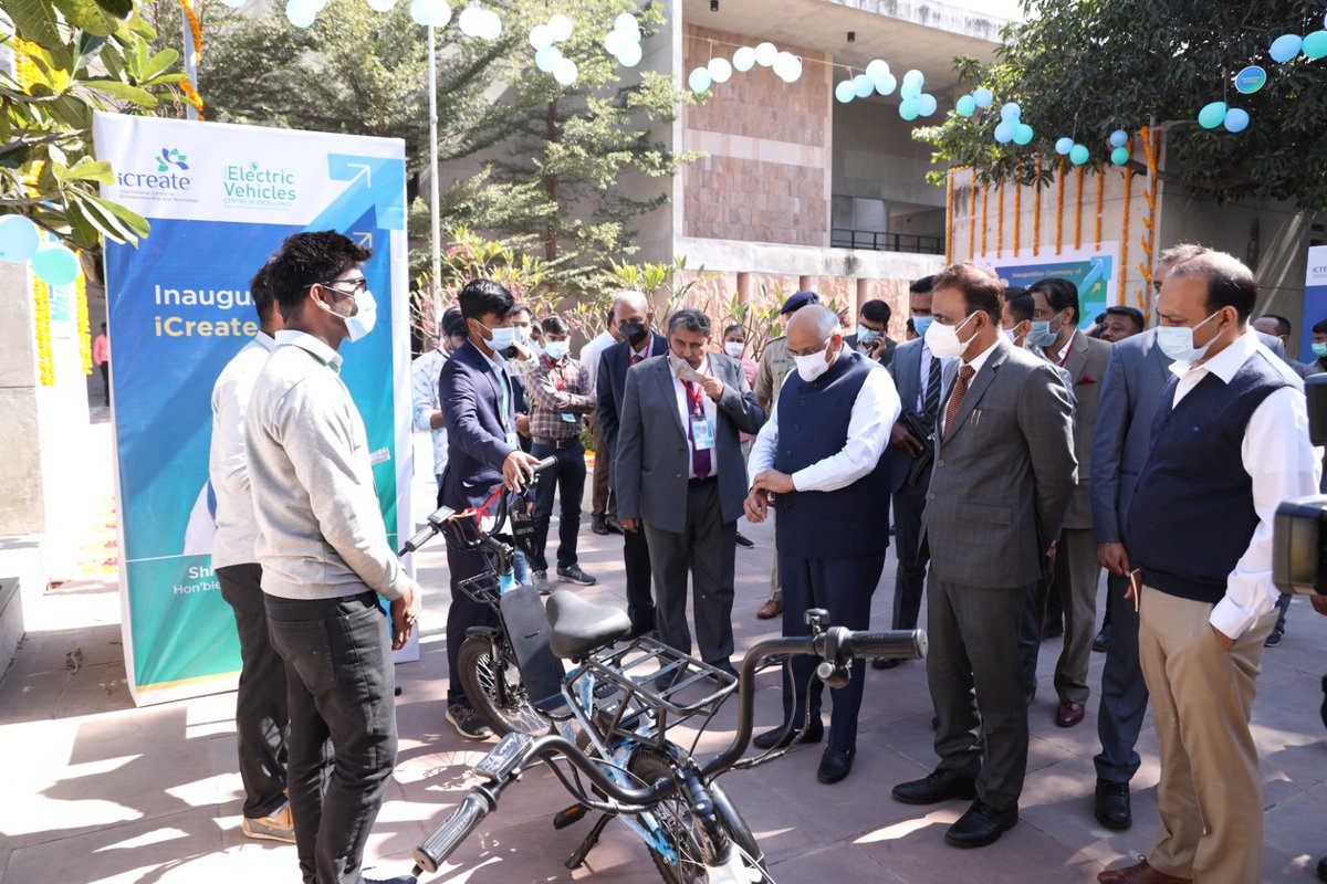 It was an honor to have the Hon'ble CM of Gujarat, Shri <a href="/Bhupendrapbjp/">Bhupendra Patel</a>, visit the iCreate campus today, and inaugurate the iCreate Electric Vehicle Centre of Excellence. #iCreateWithYou #EVCoE <a href="/PMOIndia/">PMO India</a> <a href="/CMOGuj/">CMO Gujarat</a> <a href="/kvijayraghavan/">K. VijayRaghavan</a> <a href="/AmitShah/">Amit Shah</a> <a href="/JaloteAnupam/">Anupam Jalote</a> <a href="/drrajivguptaias/">Dr Rajiv Kumar Gupta IAS (Retd)</a> <a href="/pkumarias/">Pankaj Kumar</a>