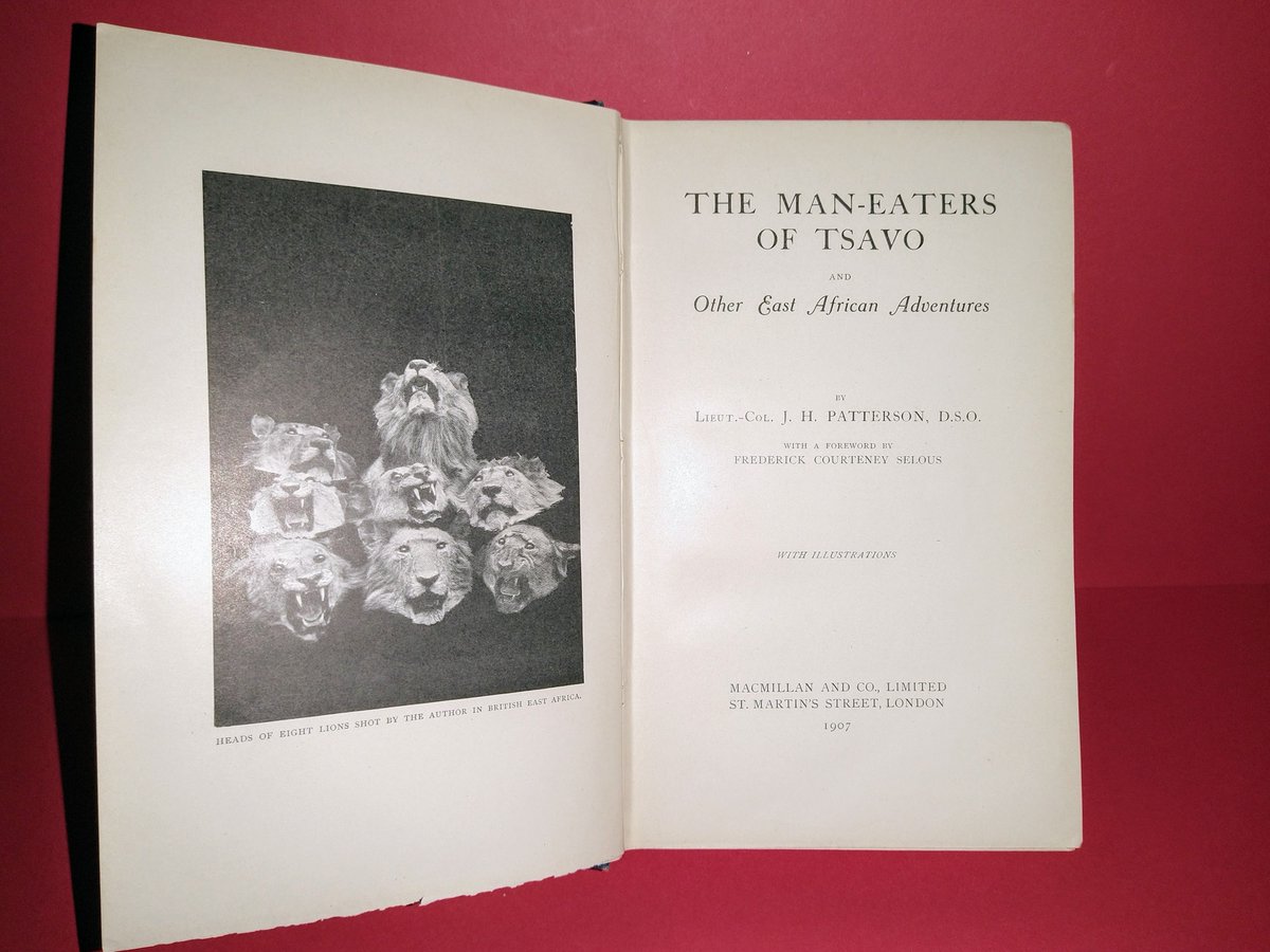 NuggetBox_Books's tweet photo. This recently acquired very early copy of the Man Eaters of Tsavo (November 1907 - 1st printed in Oct 1907) will be making its way to the #PBFA book fair at Stratford tomorrow at the  Crowne Plaza Hotel, Bridgefoot, #Stratford-upon-Avon, CV37 6YR @pbfaorg https://t.co/tflf2qhIXv