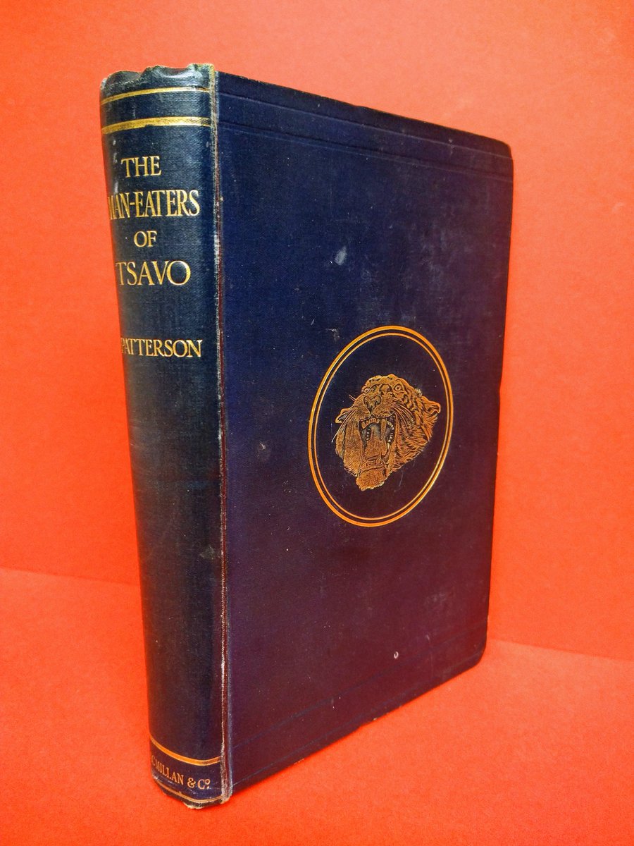 This recently acquired very early copy of the Man Eaters of Tsavo (November 1907 - 1st printed in Oct 1907) will be making its way to the #PBFA book fair at Stratford tomorrow at the  Crowne Plaza Hotel, Bridgefoot, #Stratford-upon-Avon, CV37 6YR <a href="/pbfaorg/">PBFA</a>