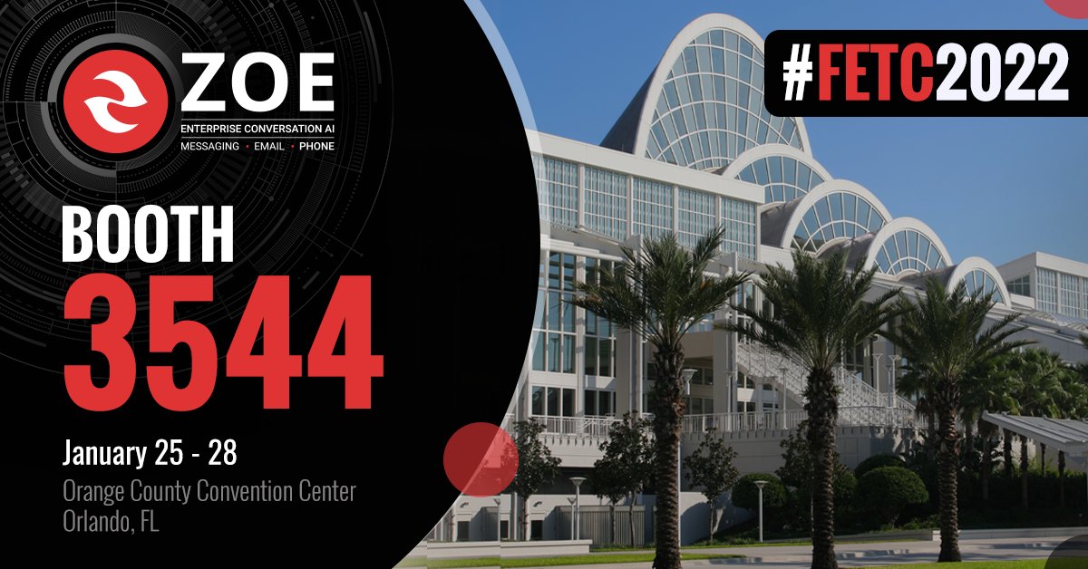 Day 4 at #FETC2022

Gen Z prefer faster, quicker, and instant responses over everything else. This is where our 24/7 AI Robot Assistant ZOE can step in.
Lets meet up at Booth: 3544 to know how we can help.

Schedule a demo of ZOE: bit.ly/ZOE-demo

#ConversationAI #EdTech