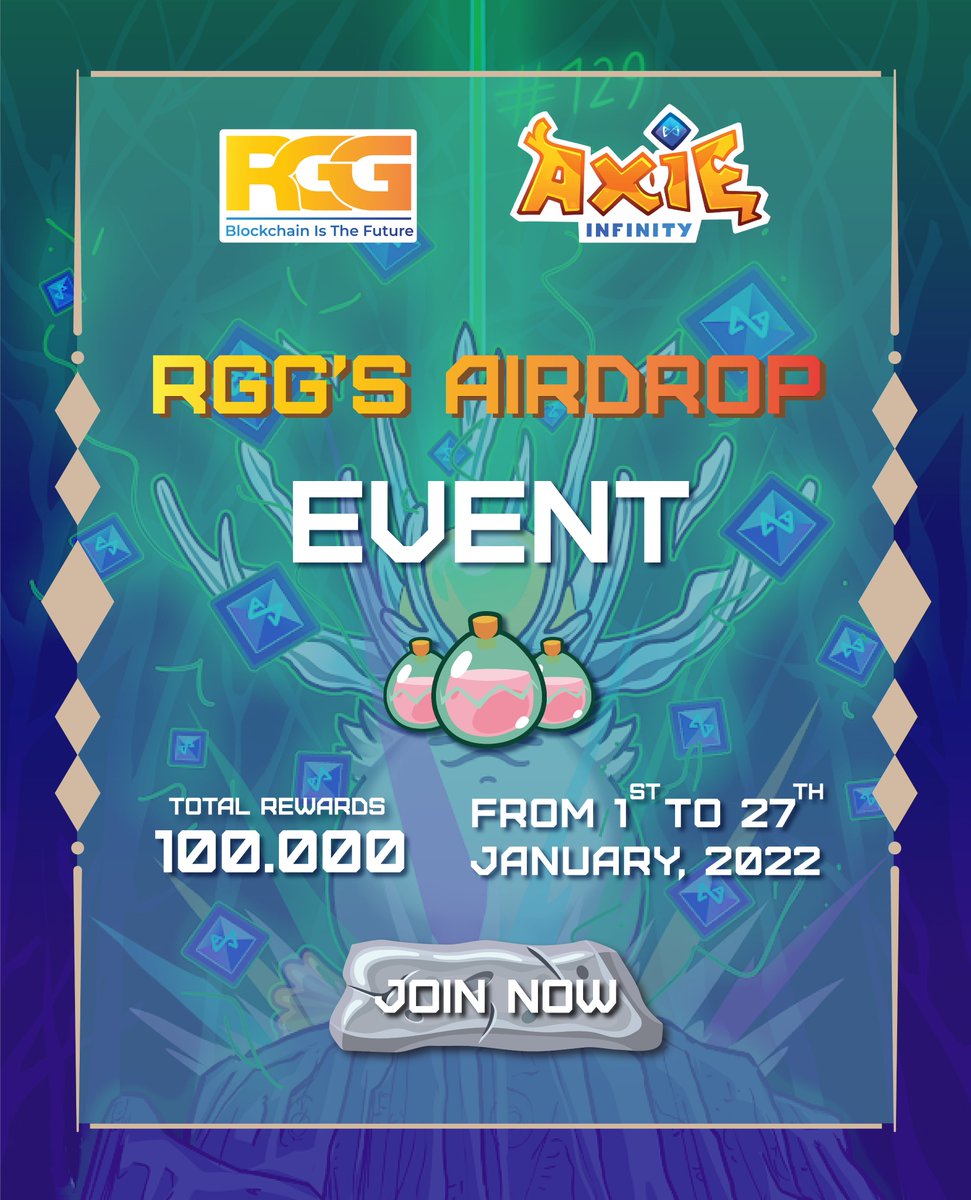 RggGuild's tweet photo. The result of Airdrop event will be revealed on Jan 29
Don't miss it and check it out on our official Fan page Facebook
Connect with RGG
Discord: https://t.co/CZHnUcAUIA
Telegram: https://t.co/3AKsiXp4W6
Facebook Fan page: https://t.co/HjXZ783juJ
#RGG #AIRDROP #AxieInfinity #SLP https://t.co/oZWgzObpCF