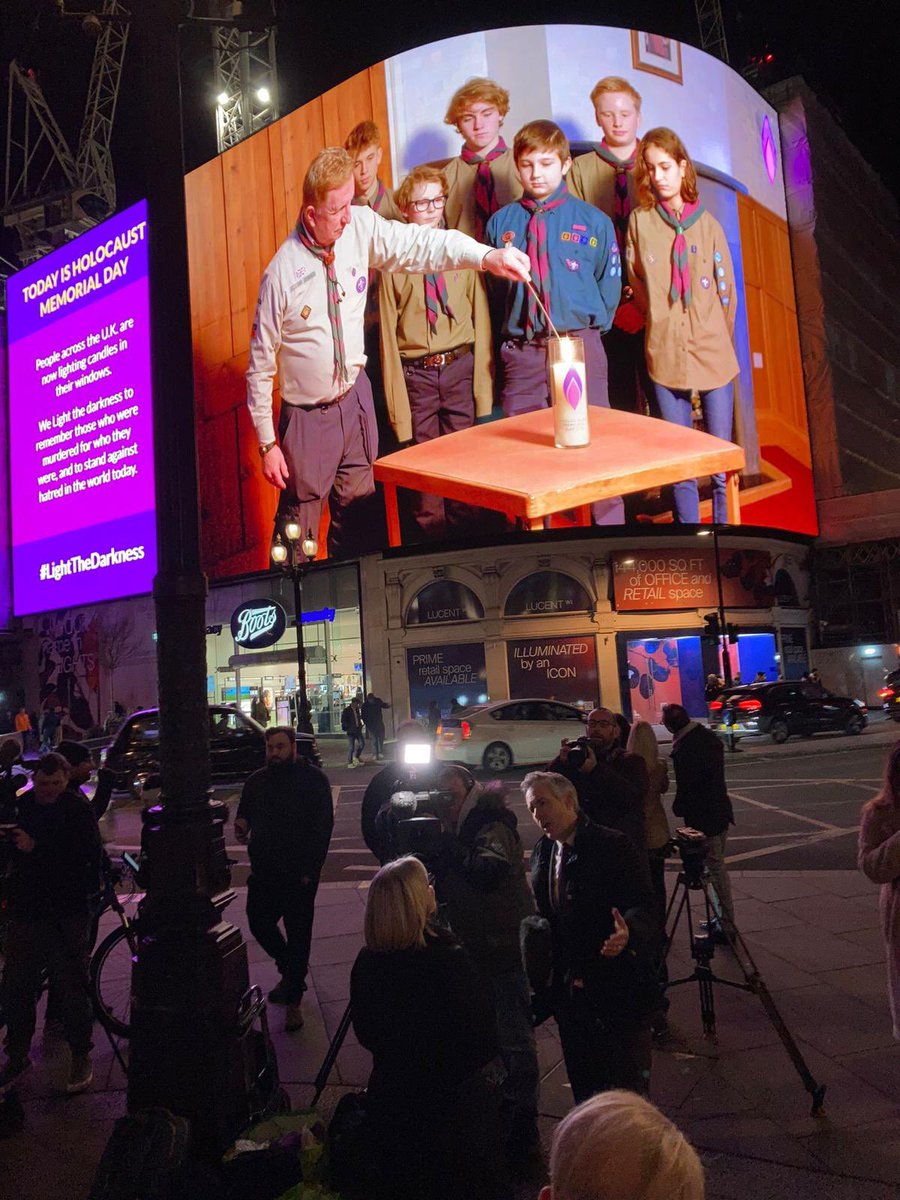 StNics9th's tweet photo. Members of our group were honoured, and humbled, to represent @scouts in the Holocaust Memorial Day UK ceremony yesterday, meeting a survivor of the Khmer Rouge genocide and lighting a candle of remembrance. Please view the video of the ceremony at https://t.co/XPuPvx9nVl. https://t.co/5SoClcSRwC