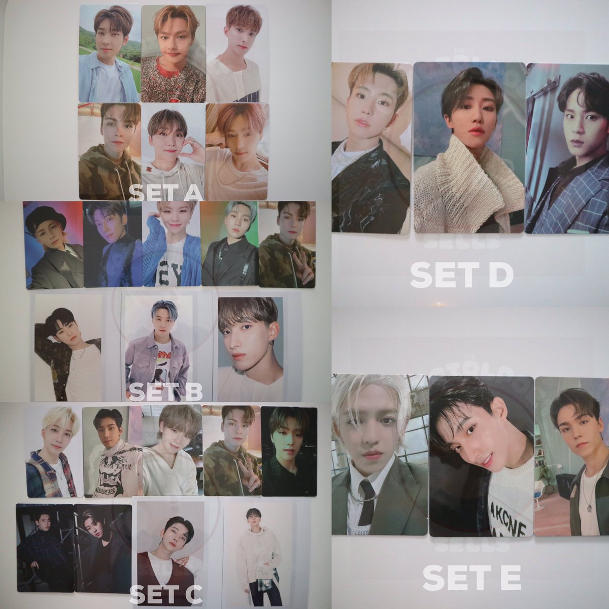 fangirlpoetGOs's tweet photo. SEVENTEEN PC SETS

can lf kahati, can ship to diff add

claim tweet at 9pm!

A - 1300 (1250)
B - 980 (920)
C - 1200 (1145)
D &amp; E - 500 (455)

🏷 scoups jeonghan joshua jun hoshi wonwoo woozi the8 mingyu dk seungkwan vernon dino social club season’s greetings sg carat ver wts lfb https://t.co/7AvFSbTpWy