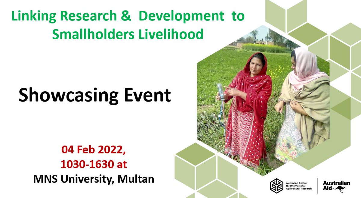It will be interesting &amp; informative - please join: <a href="/AciarPakistan/">ACIARPakistan</a> initiative highlighting <a href="/ACIARAustralia/">ACIAR</a>  work in Pakistan