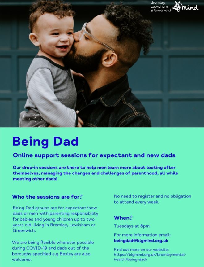 As with most good things in life, becoming a father can create challenges. If you're a #Bromley, #Lewisham or #Greenwich dad who could do with some support, our friendly Tuesday night <a href="/BeingDadBLG/">Being Dad</a> group is for you. <a href="/BPVForum/">Bromley Parent Voice</a> <a href="/madeinlewisham/">Made In Lewisham</a> <a href="/GreenwichMSLC/">Greenwich MVP</a> #Malementalhealth