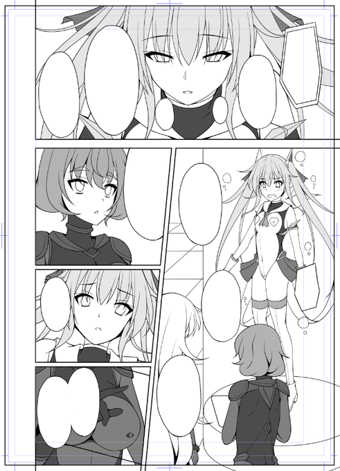 今の原稿。
グリッタースターズの続きやってます。
それにしてもこのページ、セリフ多いな? 