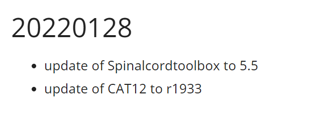 Neurodesk (@neuro_desk) on Twitter photo New neurodesk.github.io release #20220128 :) We updated the CAT12 toolbox to r1933 (including #NiPype with its new CAT12 interface) and the <a href="/SpinalToolbox/">Spinal Cord Toolbox (SCT)</a> to 5.5 - enjoy the new release :) New neurodesk.github.io release #20220128 :) We updated the CAT12 toolbox to r1933 (including #NiPype with its new CAT12 interface) and the <a href="/SpinalToolbox/">Spinal Cord Toolbox (SCT)</a> to 5.5 - enjoy the new release :)