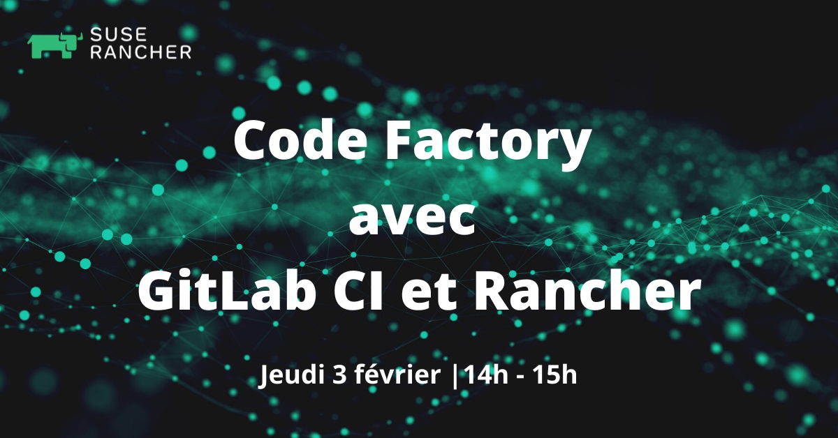 SUSE_France's tweet image. [CODE FACTORY] Commit, Build, Store, Test &amp;amp; GO ! Comment livrer du code l&apos;esprit léger grace à un outillage #OpenSource.
okt.to/RgtuhF #codefactory #CICD #continuousintegration #continuousdelivery #usinelogicielle #Build #GitLab #harbor #gitOps #Rancher #Fleet