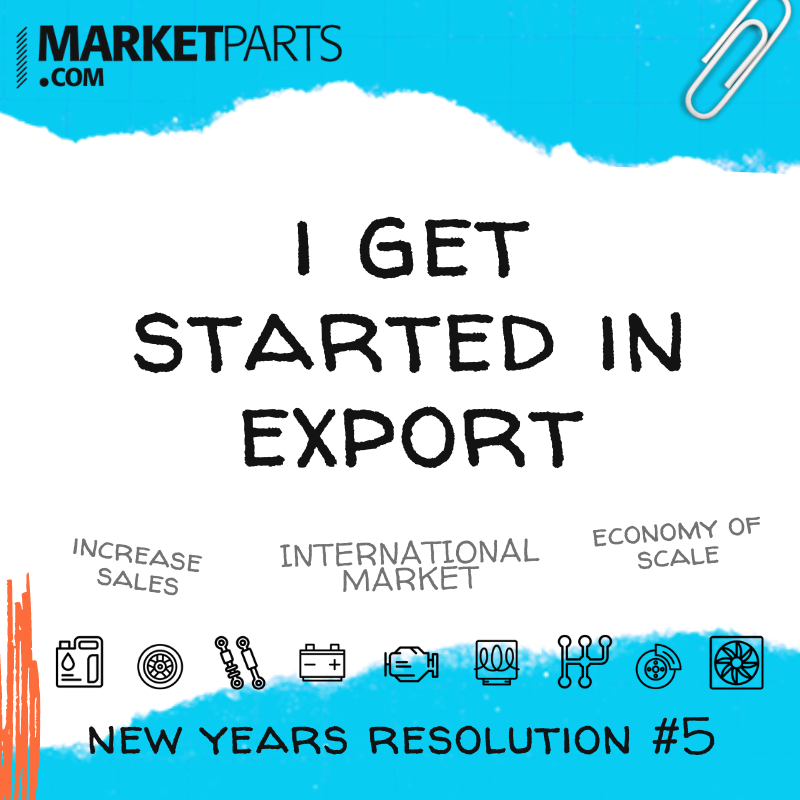 marketparts_com's tweet photo. And you, what are your new year's resolutions? πhttps://t.co/zFH42Tfgt9
With Marketparts, find easily new customers outside your domestic market.
#newyearsresolution #aftermarket #startexporting #marketplace #digitalbusiness https://t.co/TDAkmJjovT