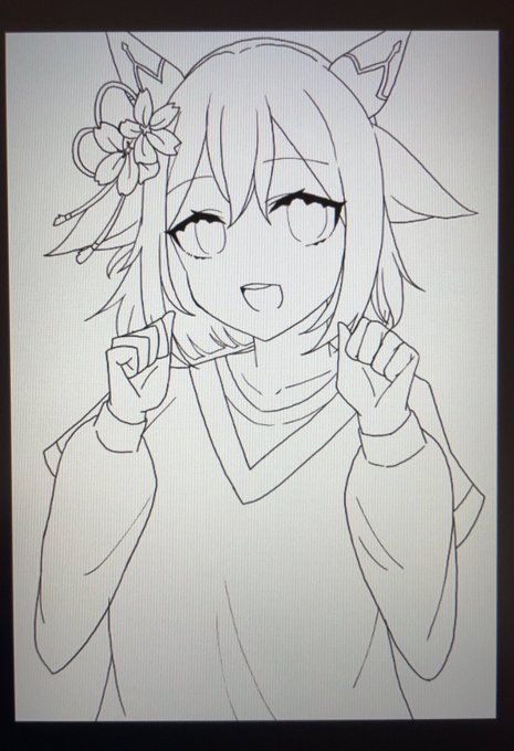wip
サクラチヨノオー線画💕✨次ギャルJKエアグルーヴ描く。その次バレンタインミホノブルボン描くよ。💪 
