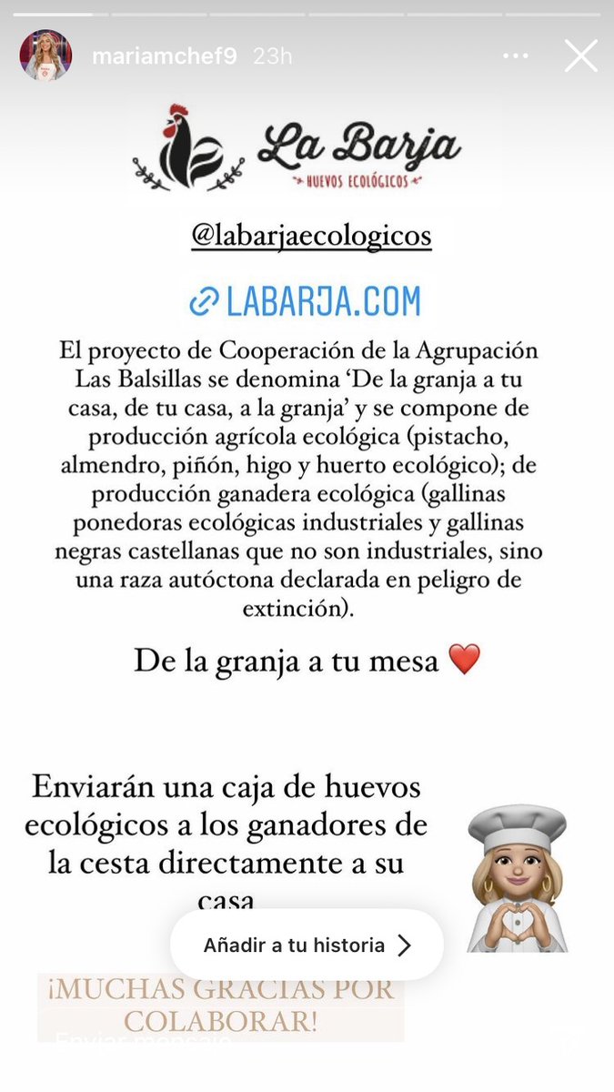 labarja_eco's tweet photo. @labarja_eco colabora con la tomellosera @MariaMChef9 en su sorteo de Instagram @MadeInInstagram @IgersSpain https://t.co/ijfhLoayrh