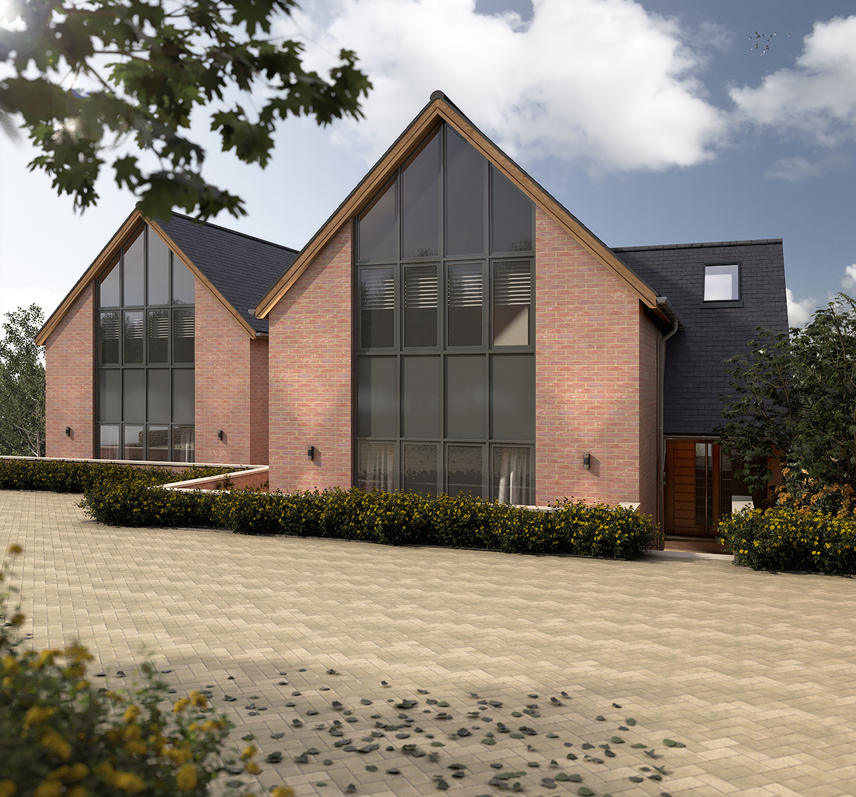 borndigitalltd's tweet photo. CGI of two "town house" style houses on a sloping site.

#cgi #digitalart #rendering #architecture #archviz #vray #visualization #illustration #digitalillustration #itoosoft https://t.co/0nT0BJYPBE