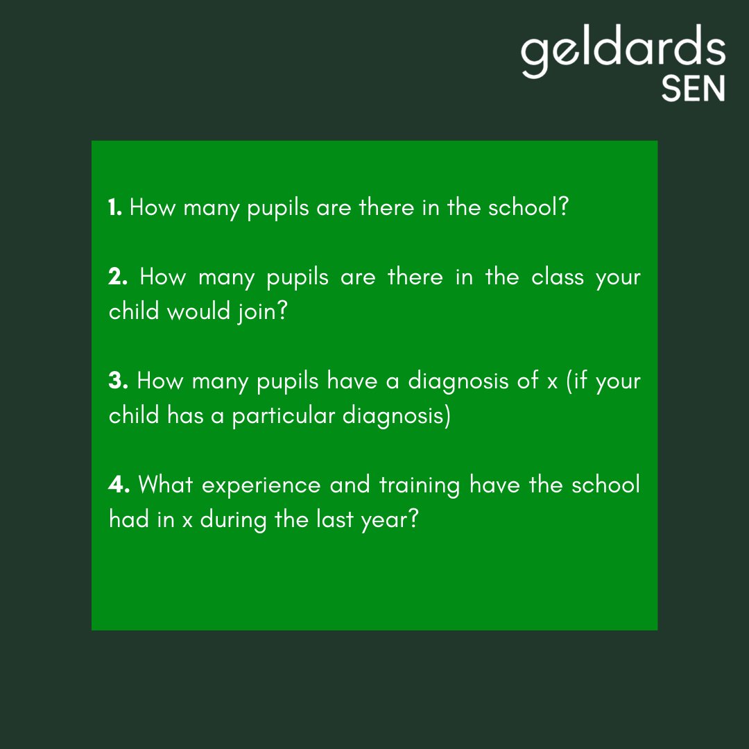 GeldardsSEN's tweet photo. It is so important to find the right school for your child π
This is why we have compiled a list of questions to help you find the perfect school.
#GeldardsSEN
#School
#SecondaryTransfer
#SEN https://t.co/JEQmbZ4bXx