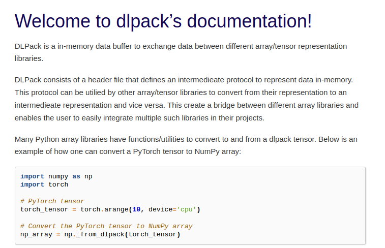 edgarriba's tweet photo. Interesting new feature from @numpy_team to interoperate between numpy arrays and @PyTorch tensors.

Learn more about dlpack here: https://t.co/nGdRUyAgjY

#opensource #DeepLearning #MachineLearning https://t.co/GYWwVJXElj
