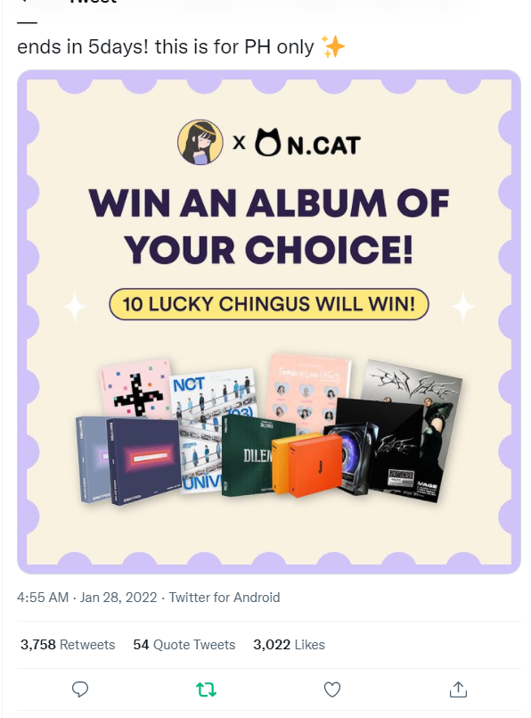 heechuleonni's tweet photo. @jiims @ncatphilippines thank you! https://t.co/32qpDKyRDn