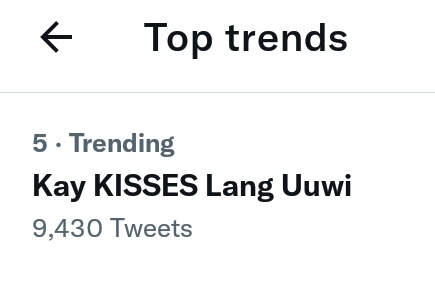 KissesInfinity_'s tweet photo. Wow top 5 thank Fam!

@KissesDelavin #KissesDelavin 

Kay KISSES Lang Uuwi https://t.co/e8AaRt6uFp