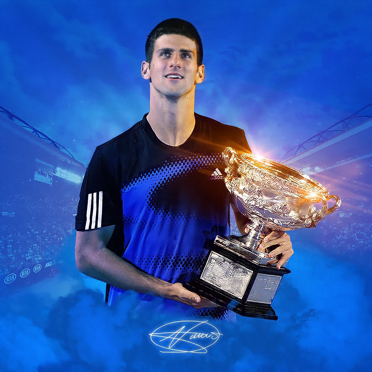 𝟭𝟰 𝘆𝗲𝗮𝗿𝘀 𝗮𝗴𝗼 - 𝗝𝗮𝗻𝘂𝗮𝗿𝘆 𝟮𝟳, 𝟮𝟬𝟬𝟴:

<a href="/DjokerNole/">Novak Djokovic</a> 🇷🇸 won his first Grand Slam title and the first of his eventual 9️⃣ Australian Open titles (so far). Novak Djokovic became the first Serbian player to win a Grand Slam men's singles title.

#AusOpen #NoleFam