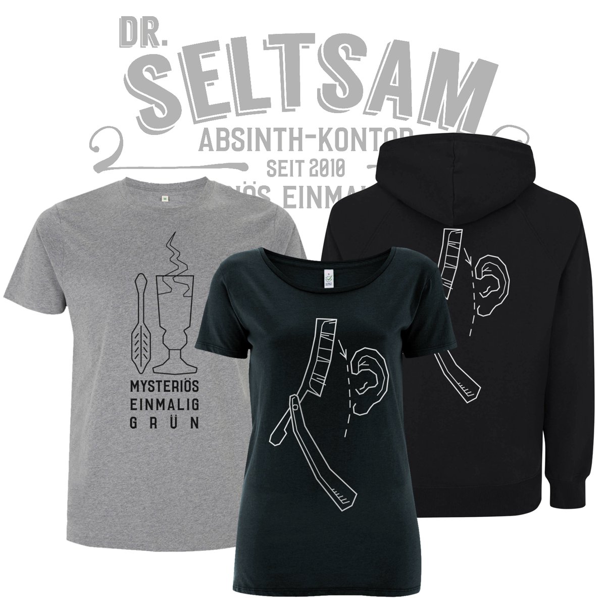 Ab sofort bekommt Ihr Fanartikel von DR. SELTSAM – ABSINTHKONTOR bei uns im Shop. Alle Textilien aus fairem Handel und aus Biobaumwolle. Das Schnittmuster-Motiv ist der Brüller. 
stoned-washed-shirtz.de/Shop/de/42-dr-…
#Merch #Fanshirts #Dr_Seltsam #Absinth #Absinthkontor #Siebdruck #organic