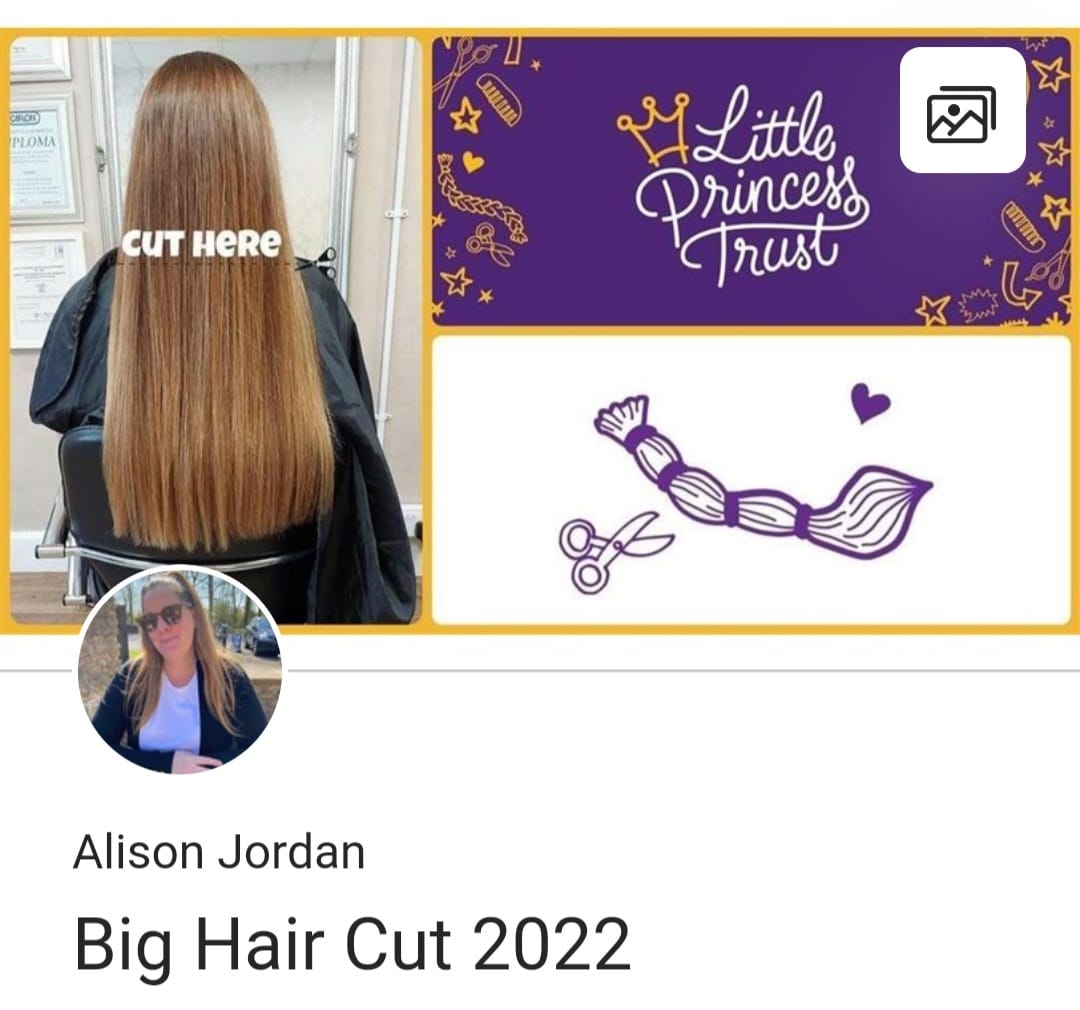 jordanja61's tweet photo. @LPTrustUK My sister is having her long hair cut to shoulder length on 29th January 2022 and will be donating her hair to Little Princess Trust. https://t.co/PTwrURVvAE
