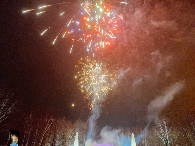 氷点下での花火❄️🎆 