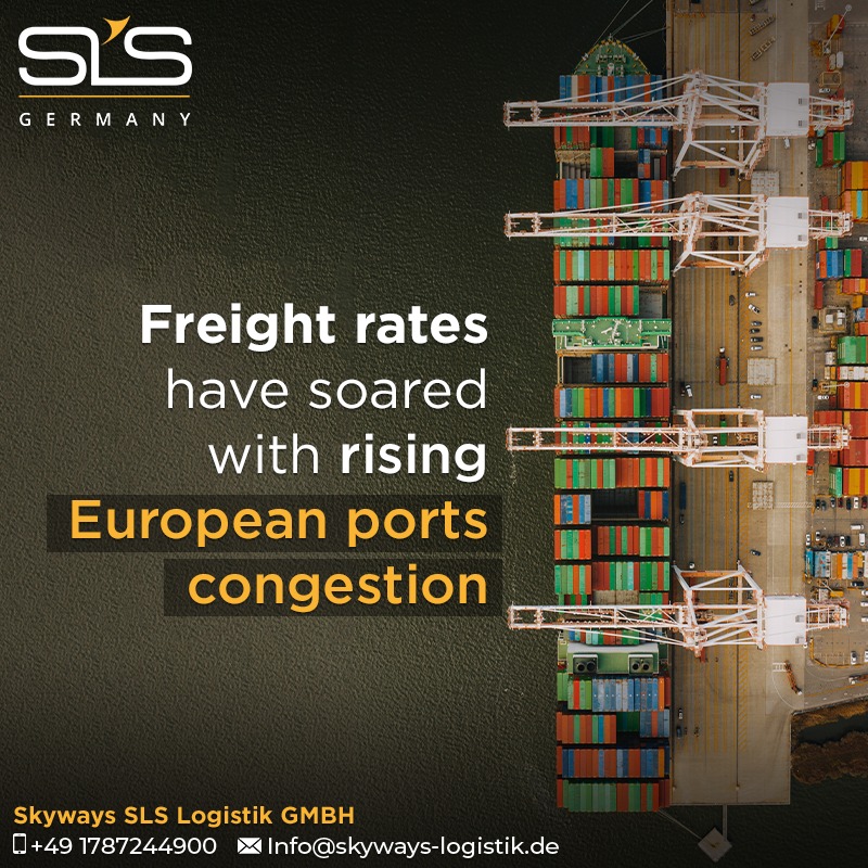 Skyways_Germany's tweet photo. European ports, in particular, are grappling with record levels of congestion, which have been increasing since last October. As a result of the increasing delays and terminal slowdowns, freight charges have risen.
#SkywaysGermany #SkywaysLogistik #germanyexport #freightrates https://t.co/2X48wWDg0V